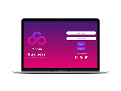 Grow Business App app branding design graphic design illustration logo typography ui ux ux de vector