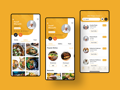 Get Chef android app design application chef food food app ios mobile ui yellow