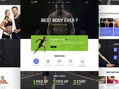 Hivefit best body body building exercise fitness website webpage workout