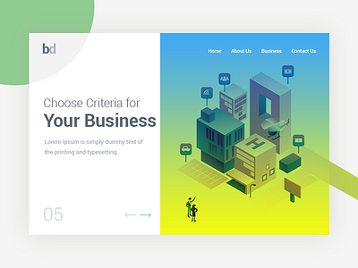 Bd about business illustration minimal slider ui ux web app web design web page