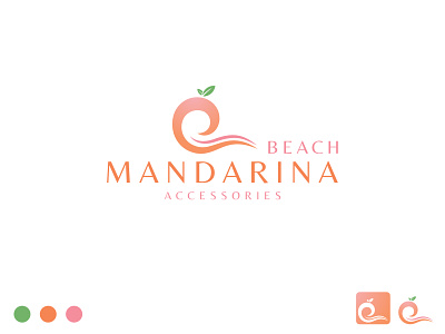 Mandarina Beach Logo adobe illustrator beach branding branding design concept design fashion feminine feminine products graphic design icon illustration logo logo design logo designer logomark logos vector