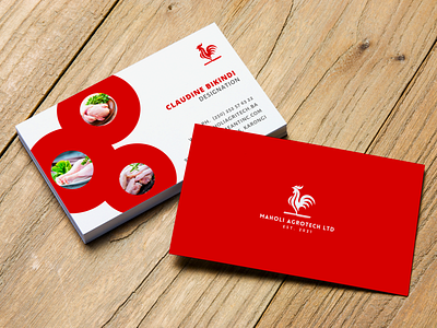 Business Card Design for Chicken Farm branding business card business card design design visiting card design