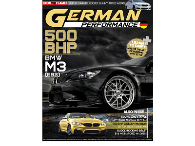 "German Performance" Magazine and Logo art brand branding business car magazine cars color design illustration logo logo design logos magazine cover vector