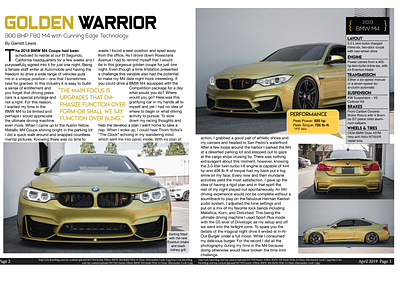 "Golden Warrior" Magazine Spread