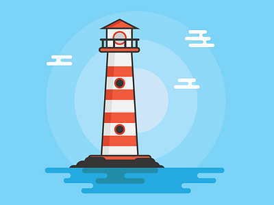 lighthouse graphic illustration lighthouse