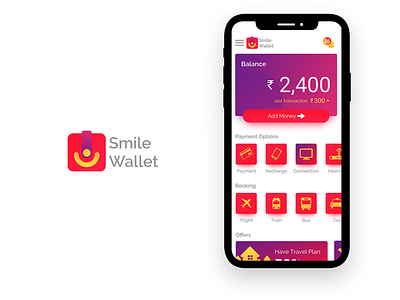 Smile Wallet color design graphic ui user interface