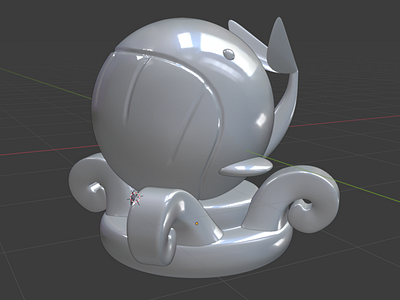 Whale Showpiece 3d modeling blender product design rendering