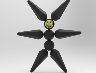 Microbot 3d modeling blender product design rendering solidworks