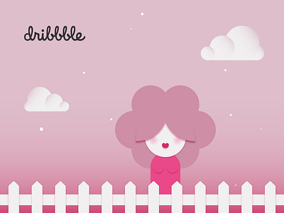 Hello Dribbble clouds dribbble first shot hello hello dribbble home illustration illustrator thanks