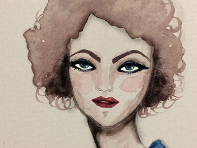 SWC girl paint portrait practice texture watercolour woman
