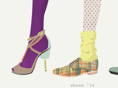 Shoes '14 fashion illustration illustrator shoes texture