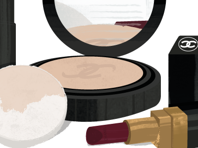 Chanel chanel cosmetics illustration texture