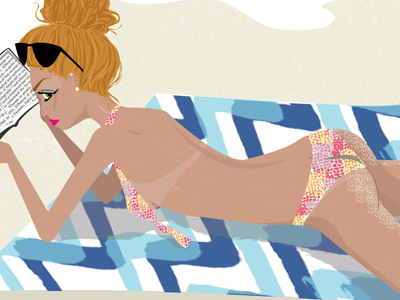 Bikini female female figure figures illustration summer texture