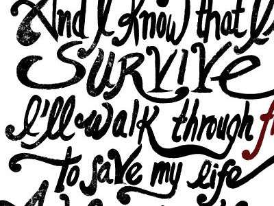 And I Know... hand lettering lettering texture type