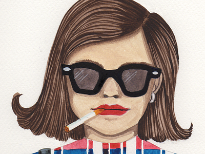 Peggy character female illustration mad men paint peggy watercolor watercolour