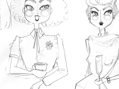 Doodles character design doodles girls illustration