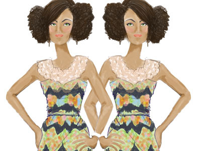 Yellow Clover fashion illustration