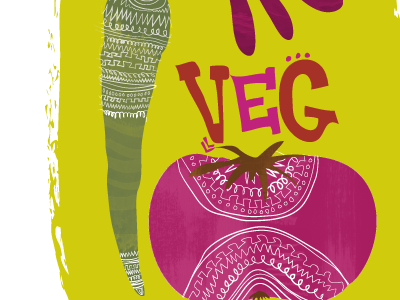 Veg bright illustration texture vegetables