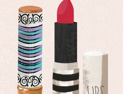 Lips cosmetic illustration makeup texture