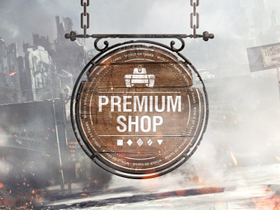 Illustration - World of Tanks Premium Shop banner design freelance illustration visual design