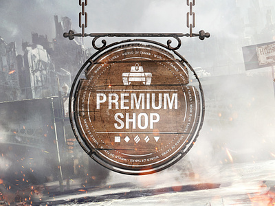 Illustration - World of Tanks Premium Shop banner design freelance illustration visual design