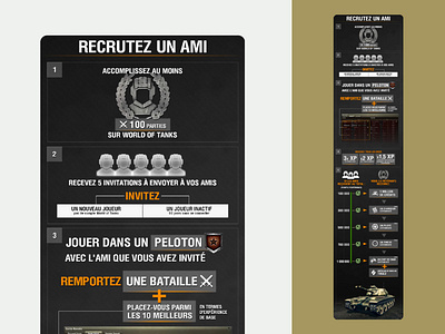 Infographic - World of Tanks - Recruit a friend design freelance graphic design infographic infographie visual design