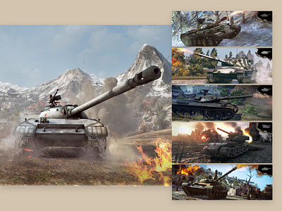 Illustration - World of Tanks banner communication design freelance graphic design illustration matte painting photo montage photomontage visual design