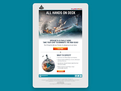 Newsletter - World of Warships crm design digital digital design emailing freelance graphic design layout newsletter newsletters template visual design