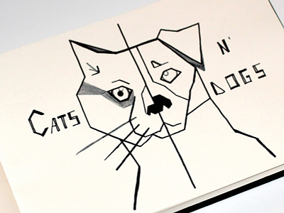 Cats n'dogs illustration design freelance graphic design hand draw illustration sketch book visual design