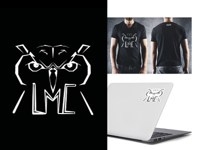 LMC - Front owl illustration design freelance graphic design illustration merch merchandising metal band procreate visual design
