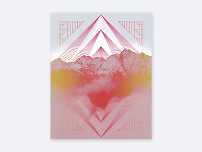 Landscape poster animals daily art daily poster design freelance geometric art geometry graphic design illustration mountains visual design