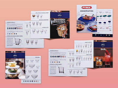 Pyrex & Duralex - Brochures B2B brochure catalog catalogue communication design freelance graphic design leaflet print visual design