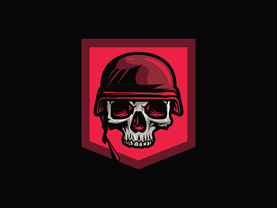 Skull military game logo military skull sport war