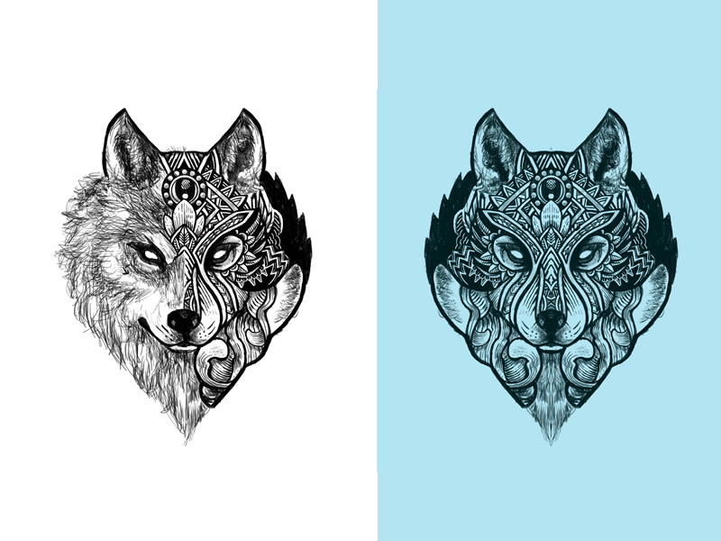 2797 Geometric Wolf Tattoo Images Stock Photos  Vectors  Shutterstock
