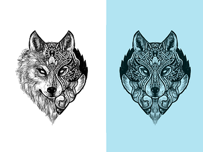 geometric wolf