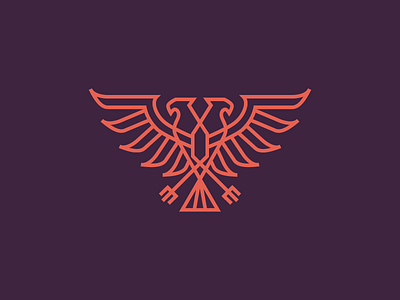 Eagle eagle game lineart logo simple sport