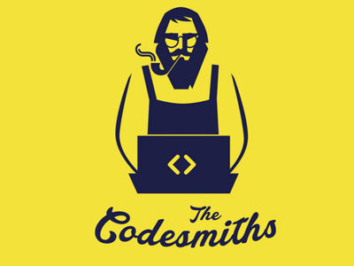 Codesmiths Logo brandong flat illustration logo typography vector