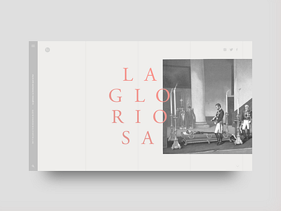 La Gloriosa // 001 bootstrap design landing museum page product responsive type ui ux web web design