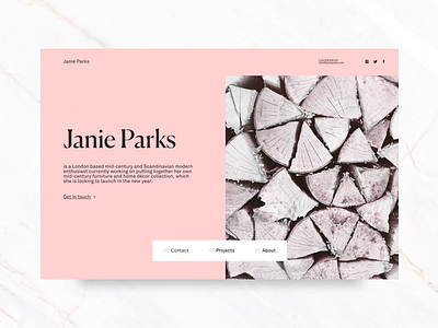 Janie Parks // 001 // Landing page bootstrap design editorial editorial design editorial layout home landing page product responsive type typography ui ux web web design