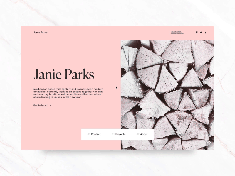 Janie Parks // 004 // Motion test bootstrap design editorial editorial design editorial layout home landing motion page product responsive type typography ui ux web web design