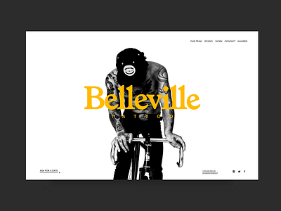 001 // Belleville Tattoo Studio bootstrap design editorial editorial design home landing page product responsive tattoo type typography ui ux web web design