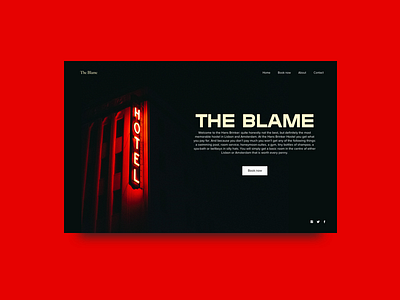 The Blame Hotel // Concept bootstrap design editorial editorial design editorial layout home landing page product responsive type typography ui ux web web design