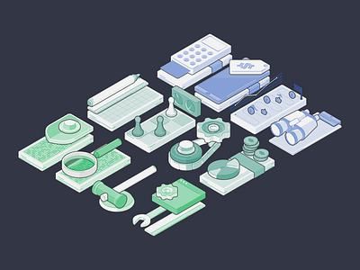 Isometric business illustrations