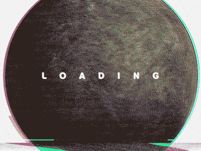 Loading Concept with Glitch animation design gif glitch loading planet studiorecode webgl