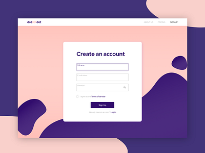 SignUp page concept #DailyUI 001