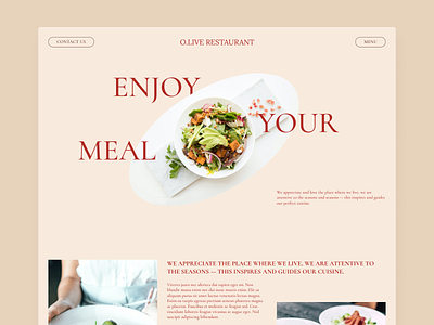 Restaurant — Concept concept design landing web