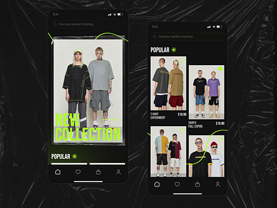 Fashion clothing shop — Concept app clothes concept design fashion neon green store