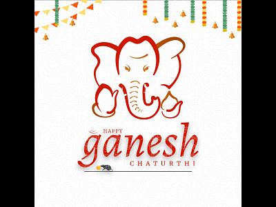 happy ganesh chaturthi 3d animation branding design graphic design illustration logo motion graphics typography ui vector