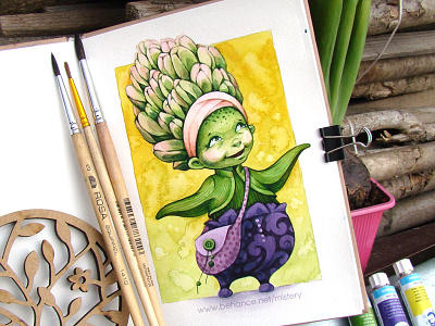 Hyacinth Baby character design fairy tale fun illustration magic watercolor