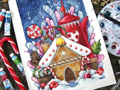 Magic Christmas Story christmas fairytale fantasy holiday illustration watercolor